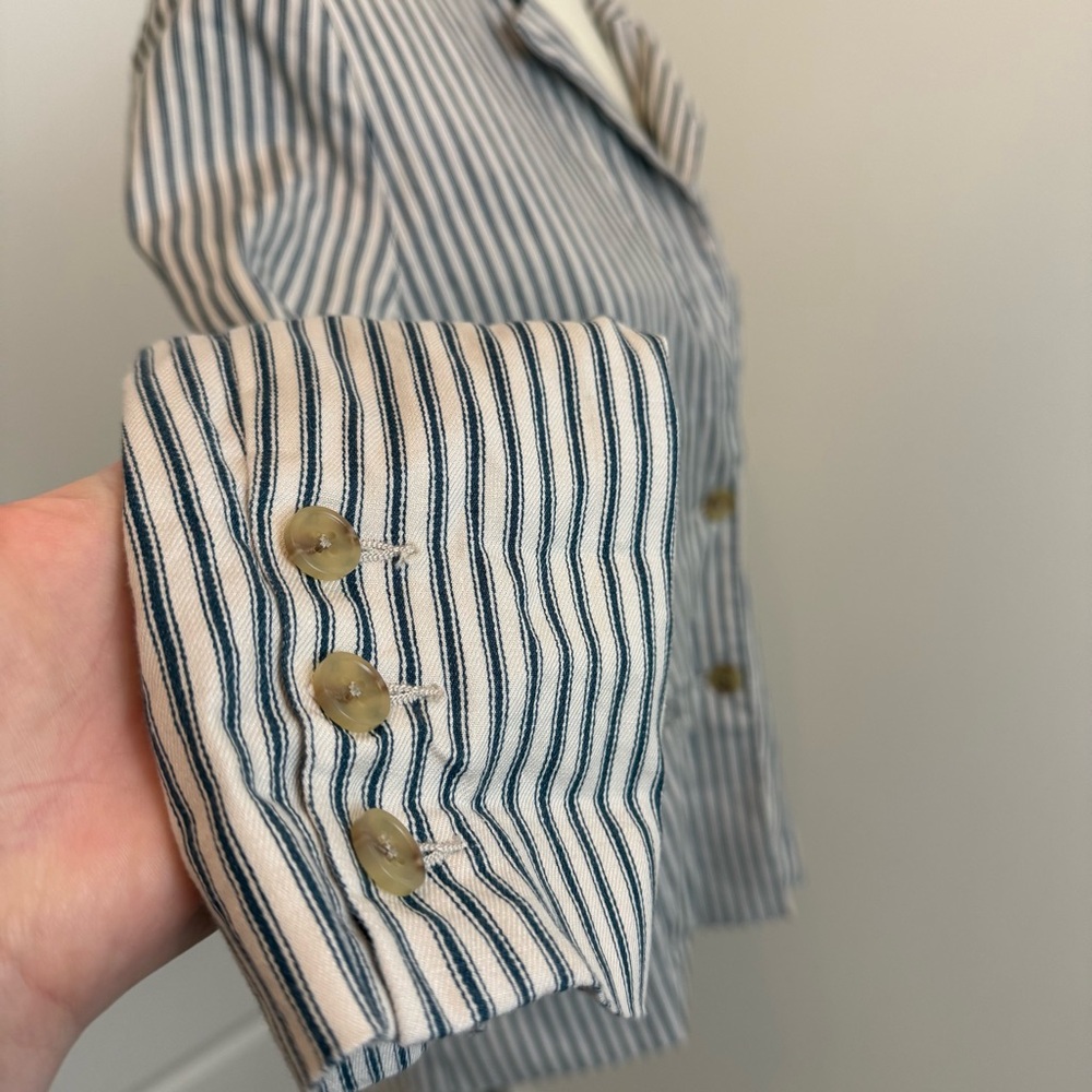 Evereve Navy and White‎ Striped Blazer - Picture 6 of 13